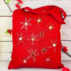 Hand painted tote bag